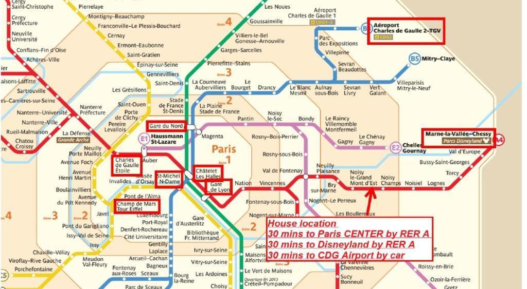 Chambre D'Hotes Proche De Disneyland Et Pas Loin De Paris Bussy-Saint-Georges Exteriör bild